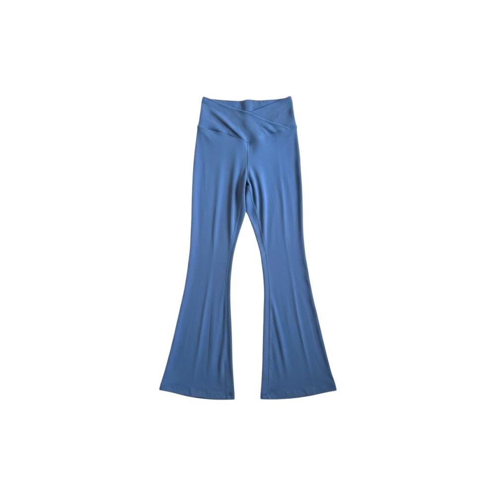 Offline by Aerie High Waist Flared Yoga Pants Slate Blue Athleisure Loungewear M
